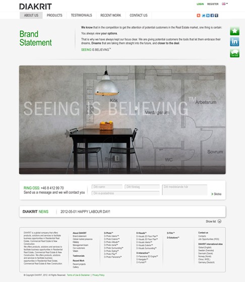 Websites: Diakrit New Website